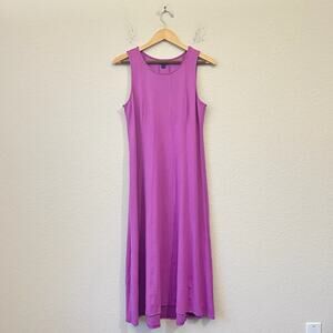 J. JILL Wearever Double Face Jersey Seamed Maxi Dress Dragonfruit